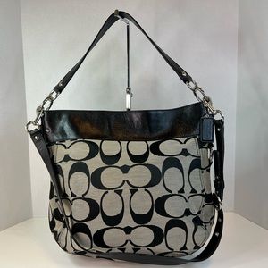 Coach Black & Gray Tote w/Crossbody strap